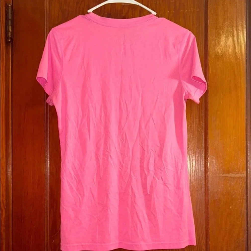 Nike Women's Bright Pink V-Neck Short Sleeve Tee